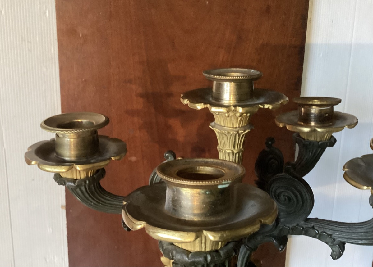 Pair Of Restoration Period Wall Sconces -photo-3