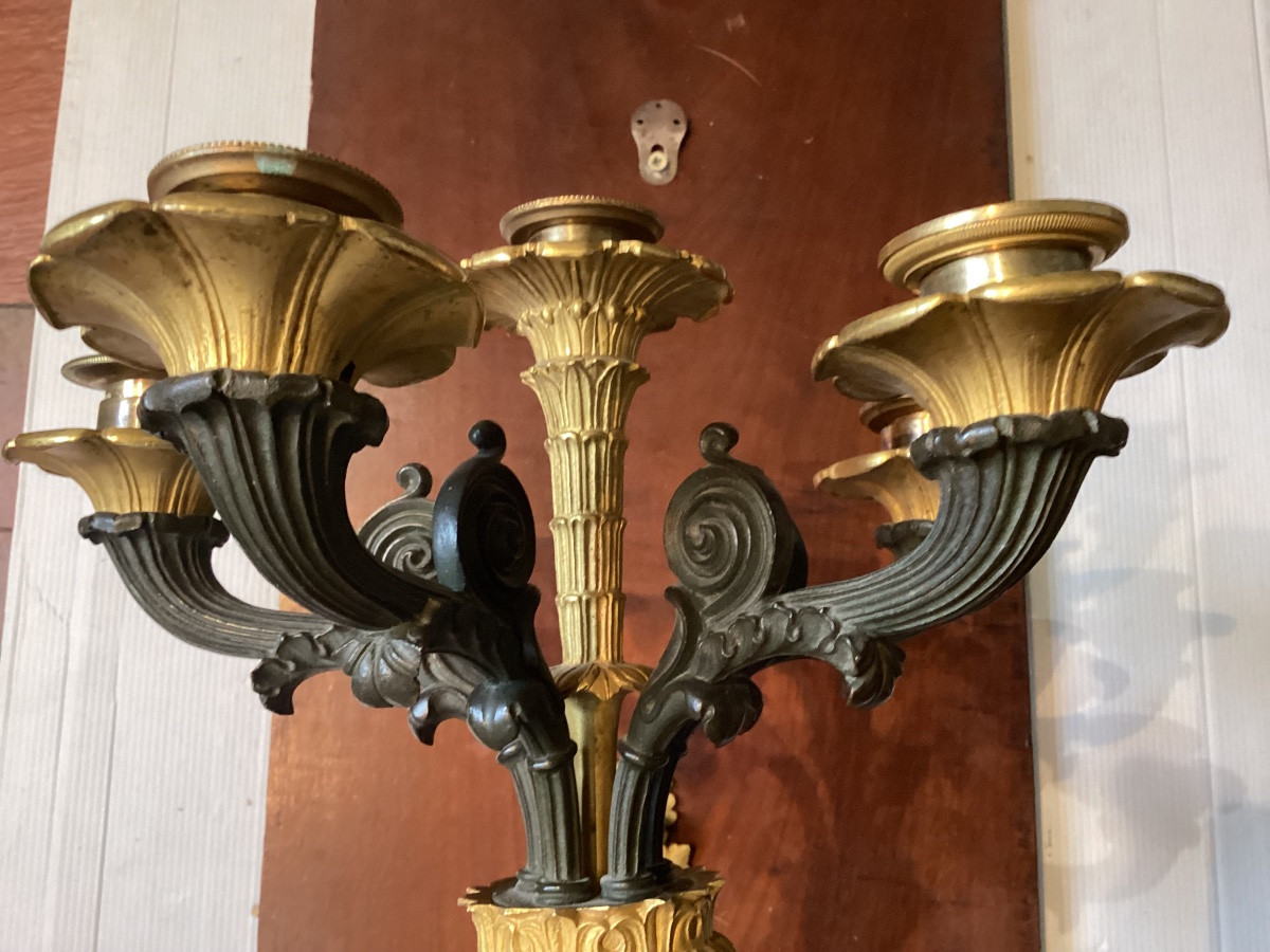 Pair Of Restoration Period Wall Sconces -photo-5