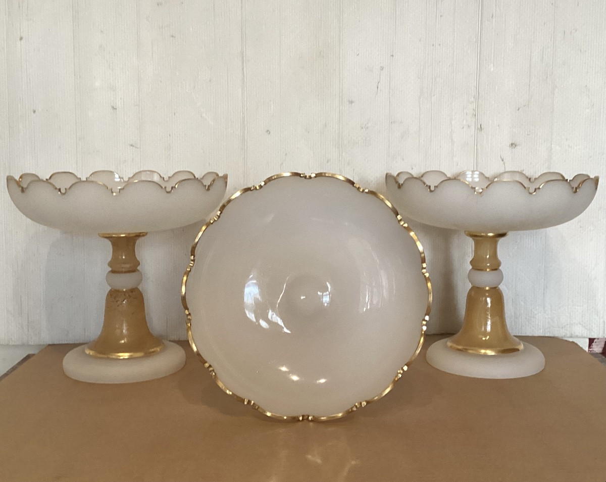 Trois coupes à fruit 19ème -photo-2