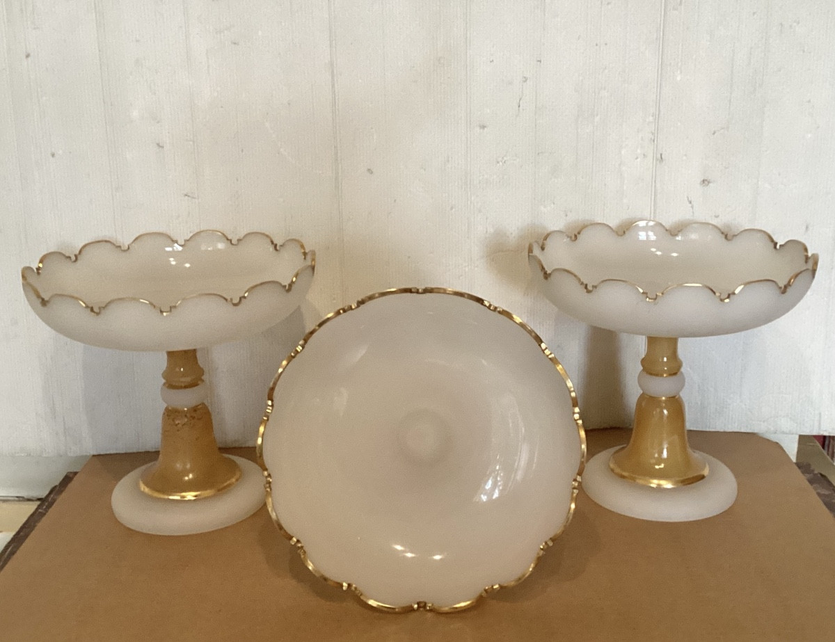 Trois coupes à fruit 19ème 