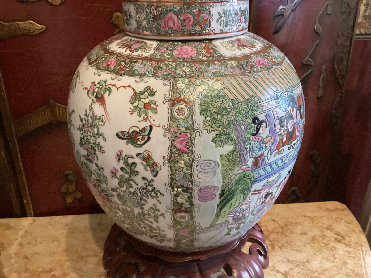 Paire de potiches Canton 19ème -photo-7