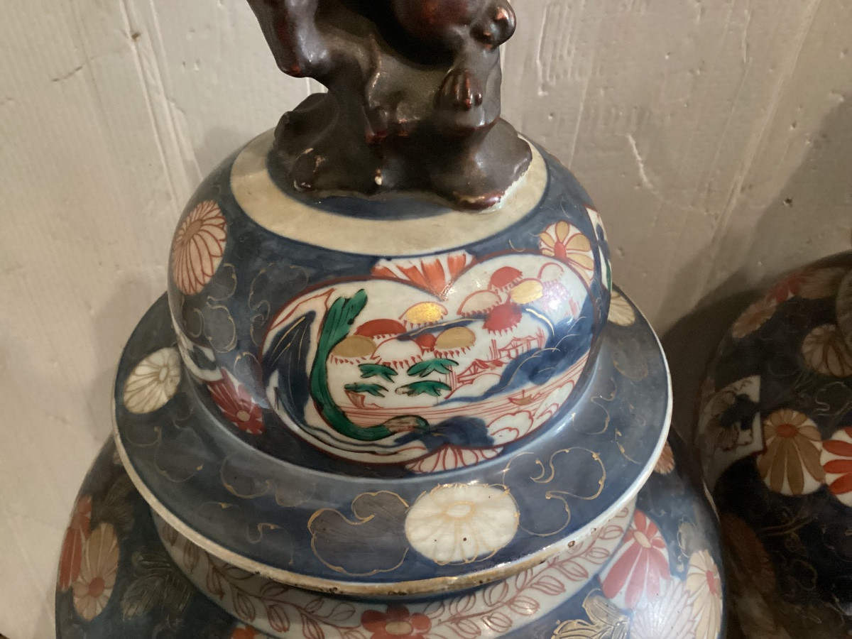 Série de potiches Imari 19ème -photo-2