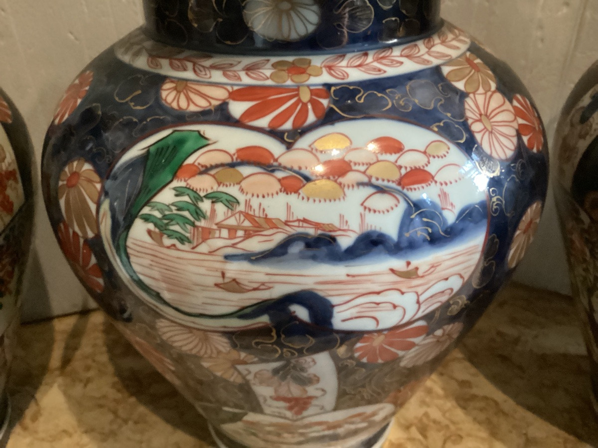 Série de potiches Imari 19ème -photo-3