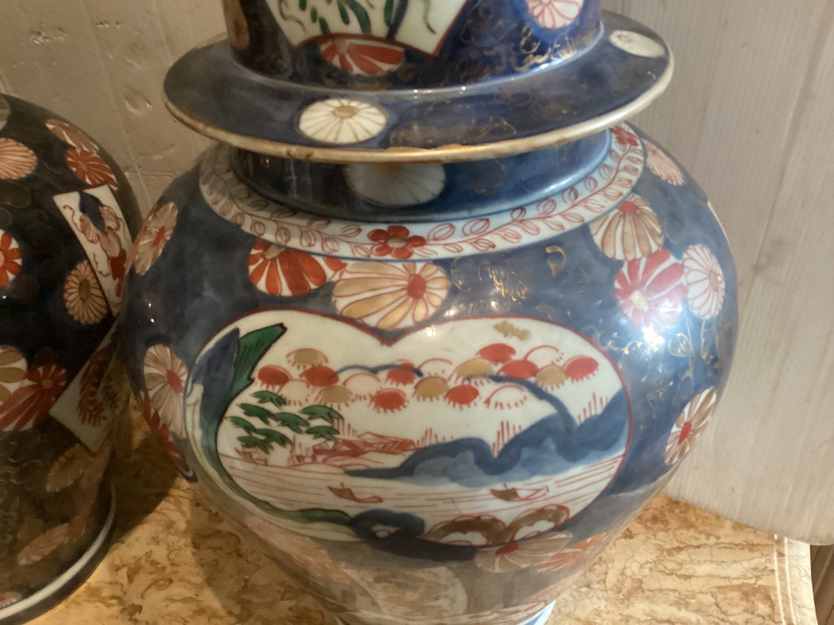Série de potiches Imari 19ème -photo-1