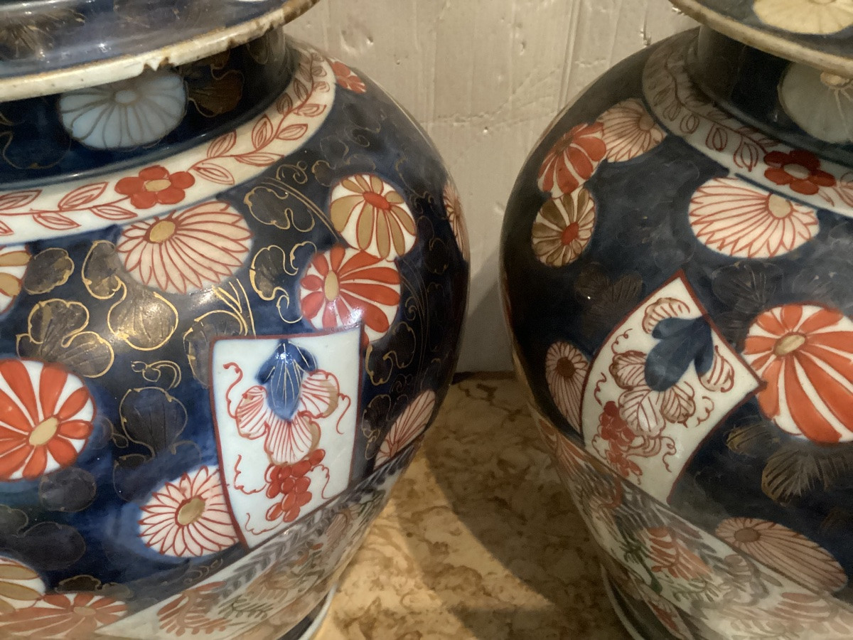 Série de potiches Imari 19ème -photo-3