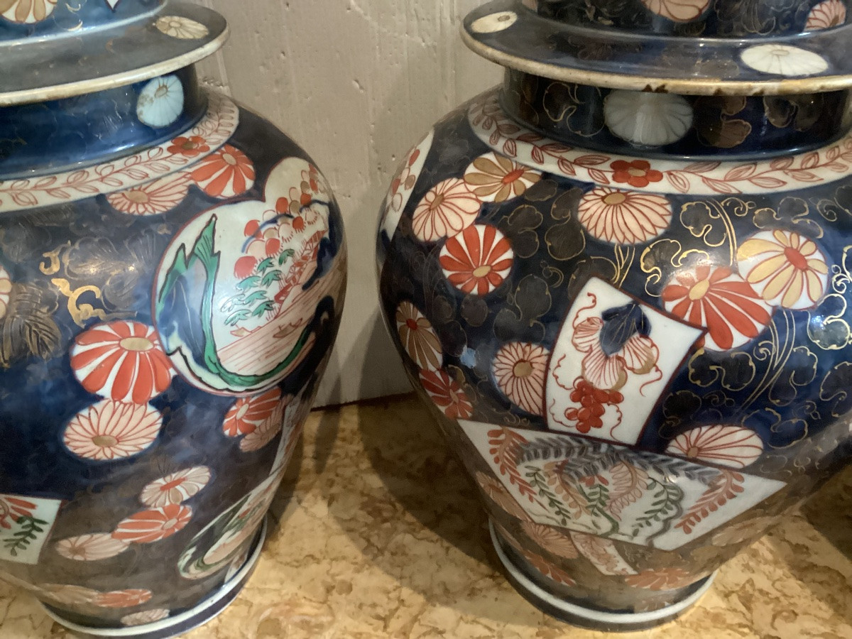 Série de potiches Imari 19ème -photo-4