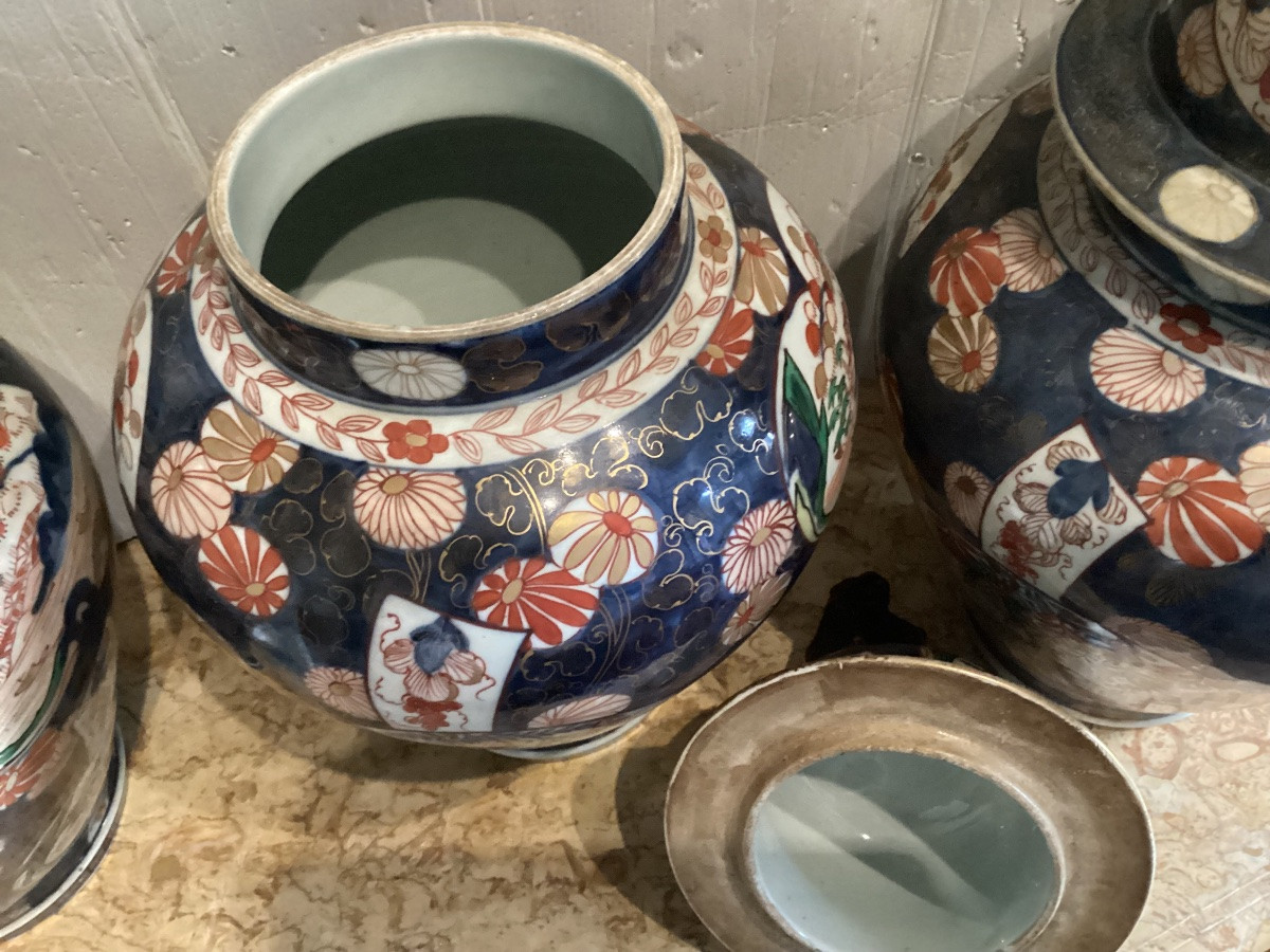 Série de potiches Imari 19ème -photo-5