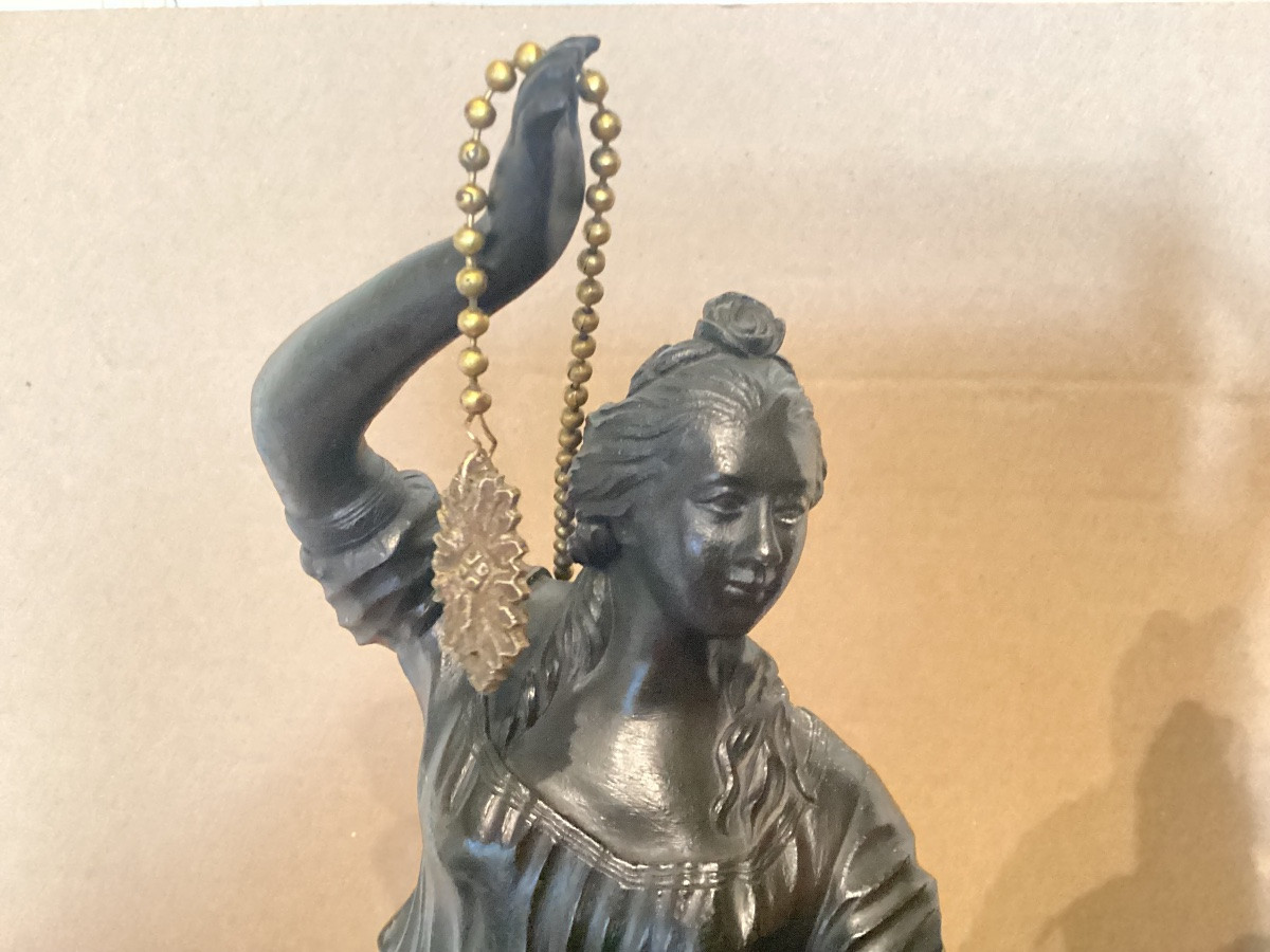 Paire de statues bronze 18ème -photo-3