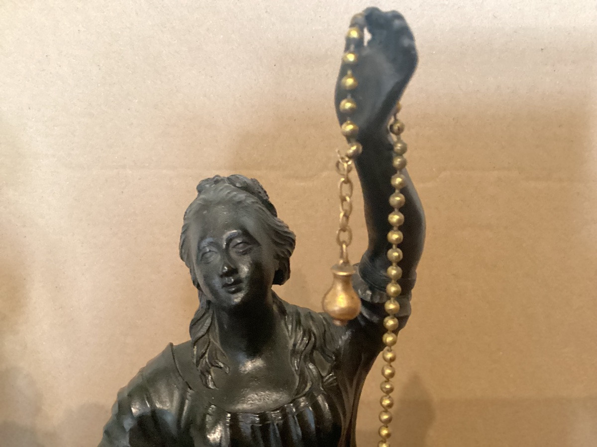 Paire de statues bronze 18ème -photo-4