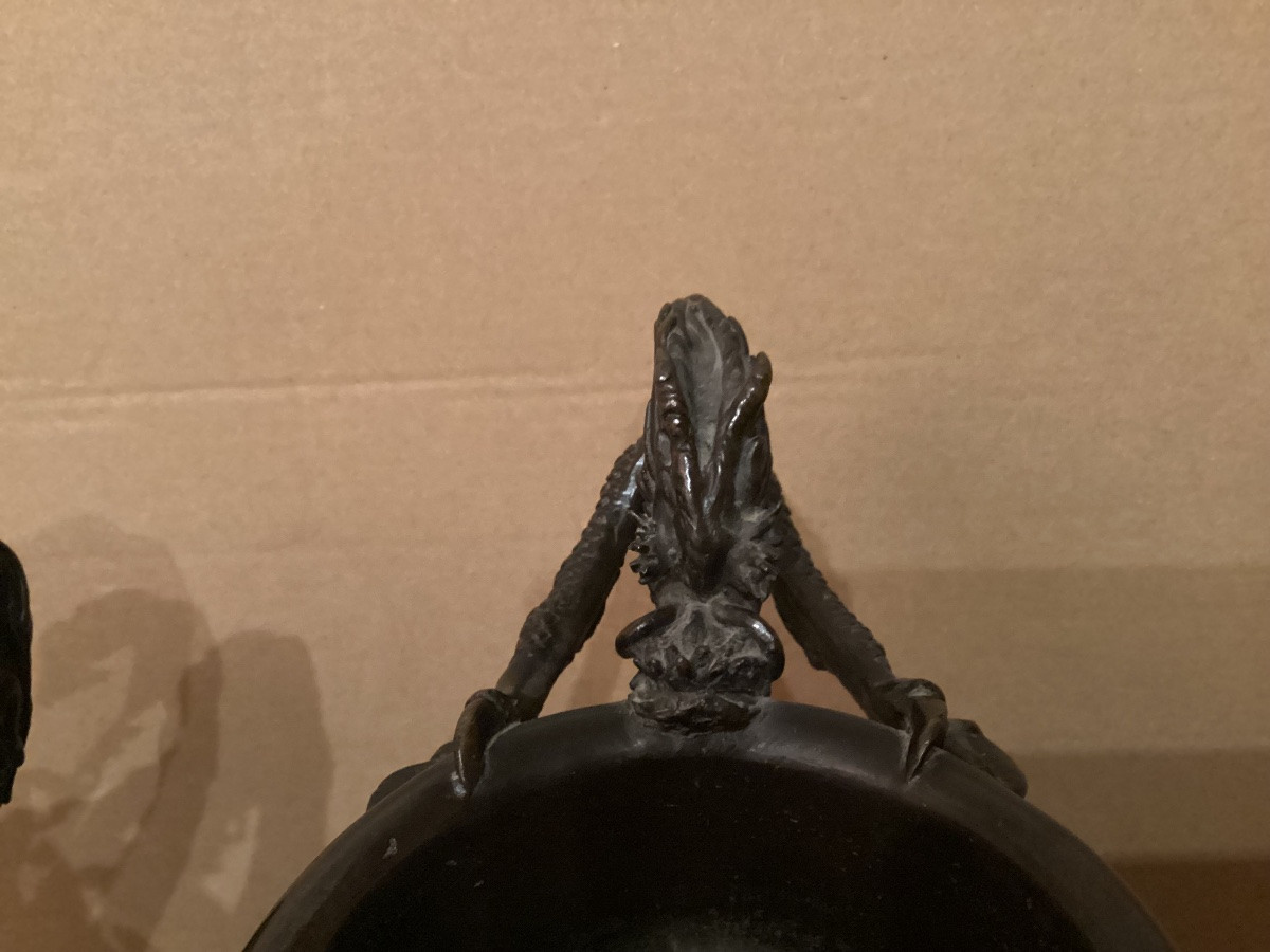 Pair Of Japanese Bronze Vases -photo-3