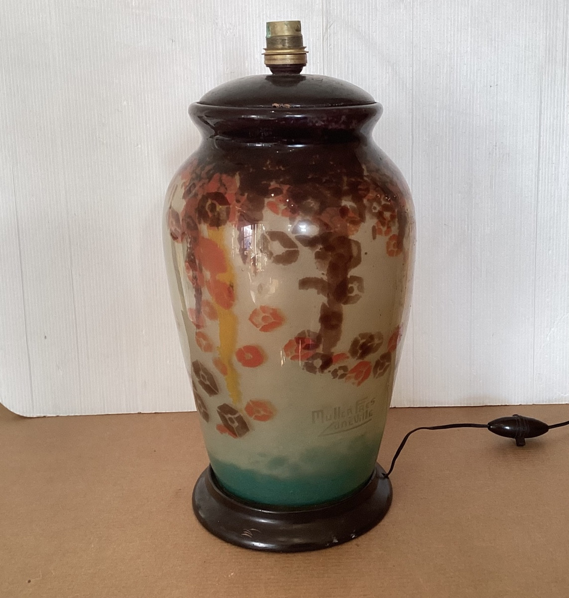 Muller frères Lunéville pied de lampe 