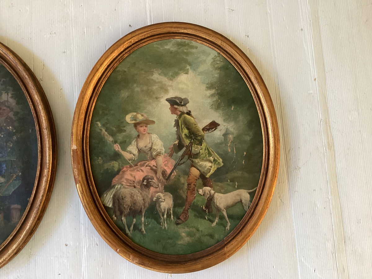 Lévigne Théodore paire de tableaux -photo-2