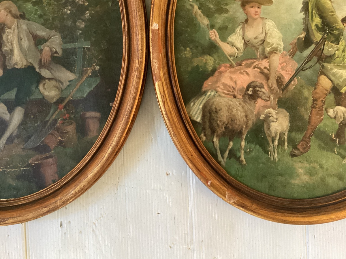 Lévigne Théodore paire de tableaux -photo-7