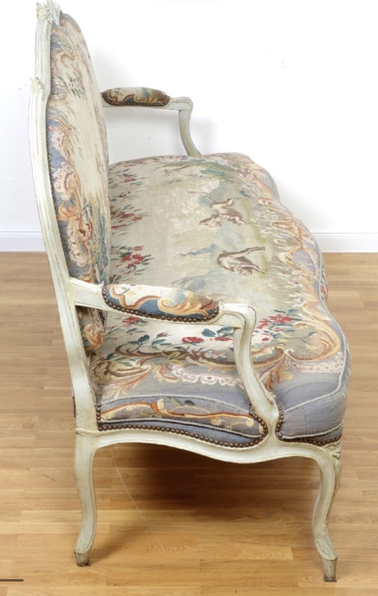 Louis XV Sofa With Tapestry -photo-2