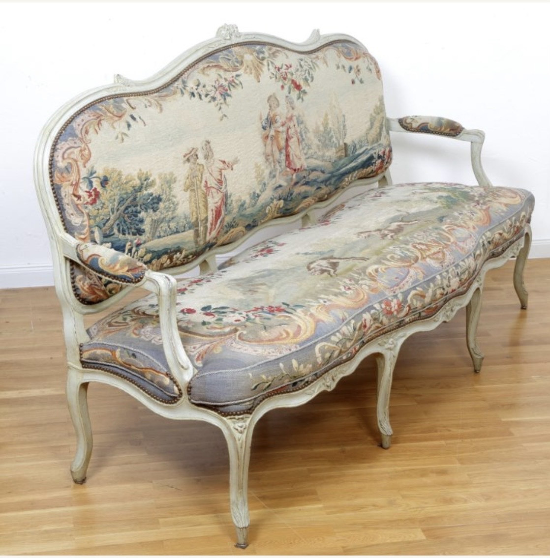 Louis XV Sofa With Tapestry -photo-3