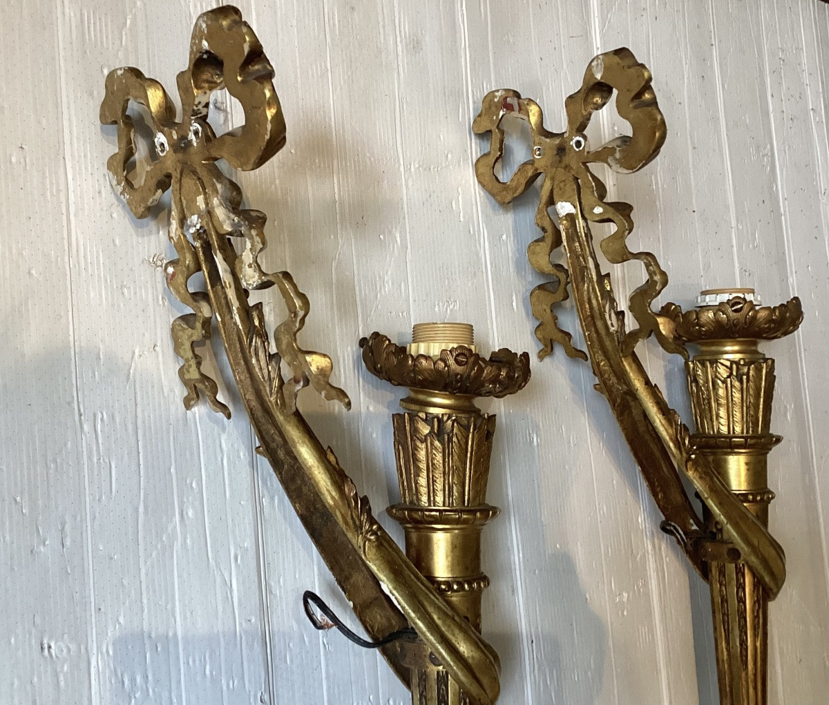 Importante paire d’appliques Louis XVI -photo-4