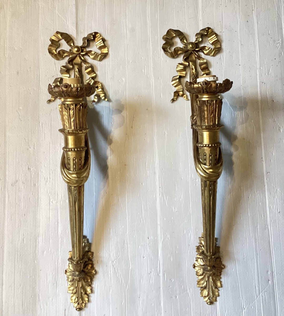 Importante paire d’appliques Louis XVI -photo-8