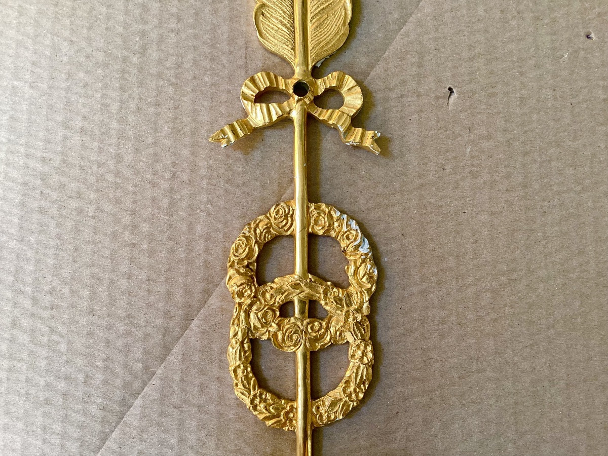 Pair Of Empire Gilt Bronze Wall Sconces -photo-4