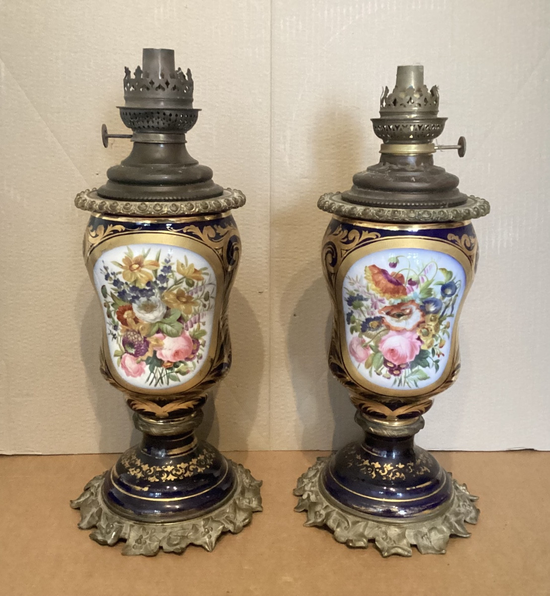 Paire de lampes Napoléon III 