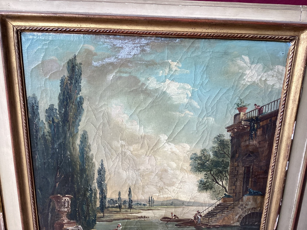 Louis XVI Lacquered Trumeau -photo-3