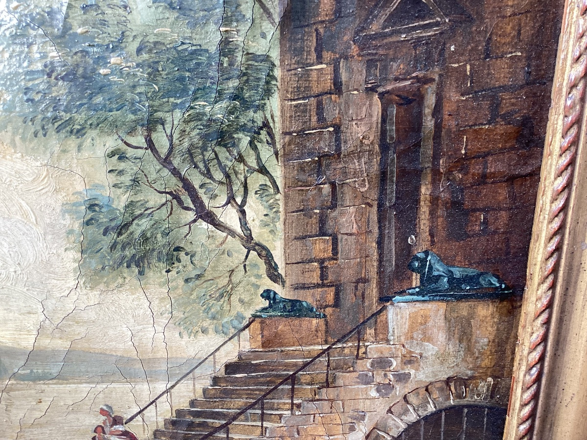 Louis XVI Lacquered Trumeau -photo-4