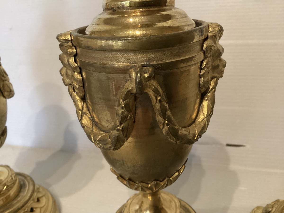 Paire de cassolettes Louis XVI -photo-3