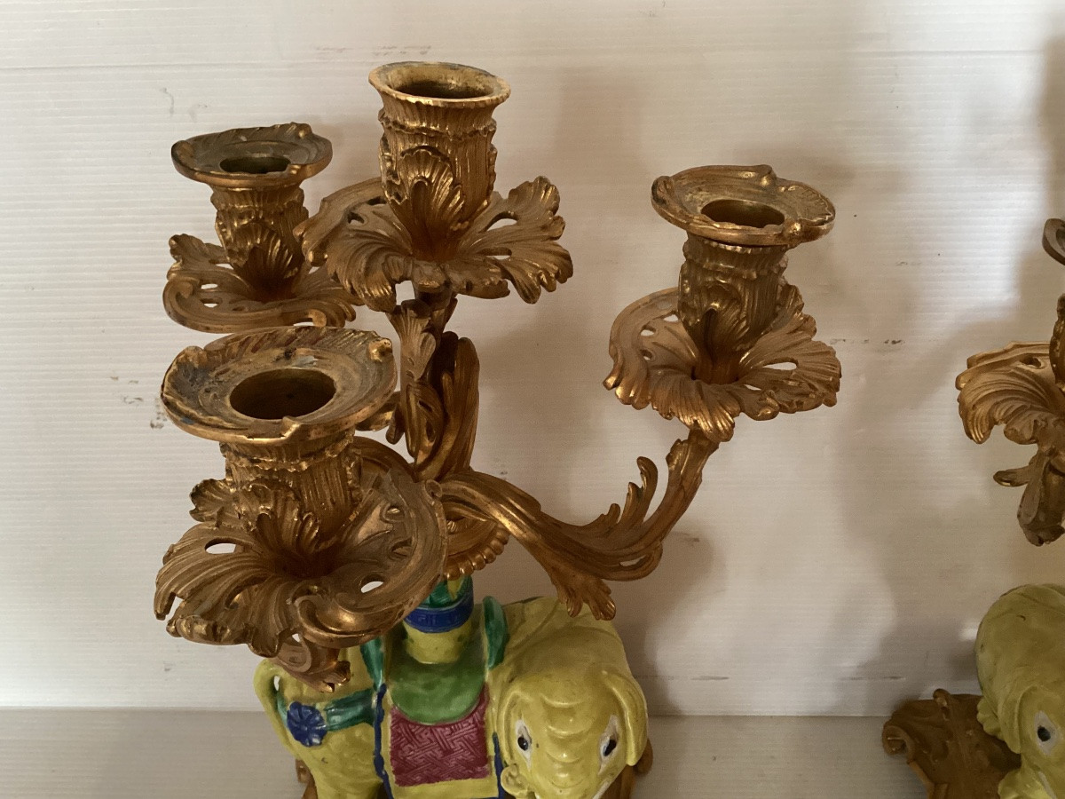 Paire de candélabres 19ème -photo-2
