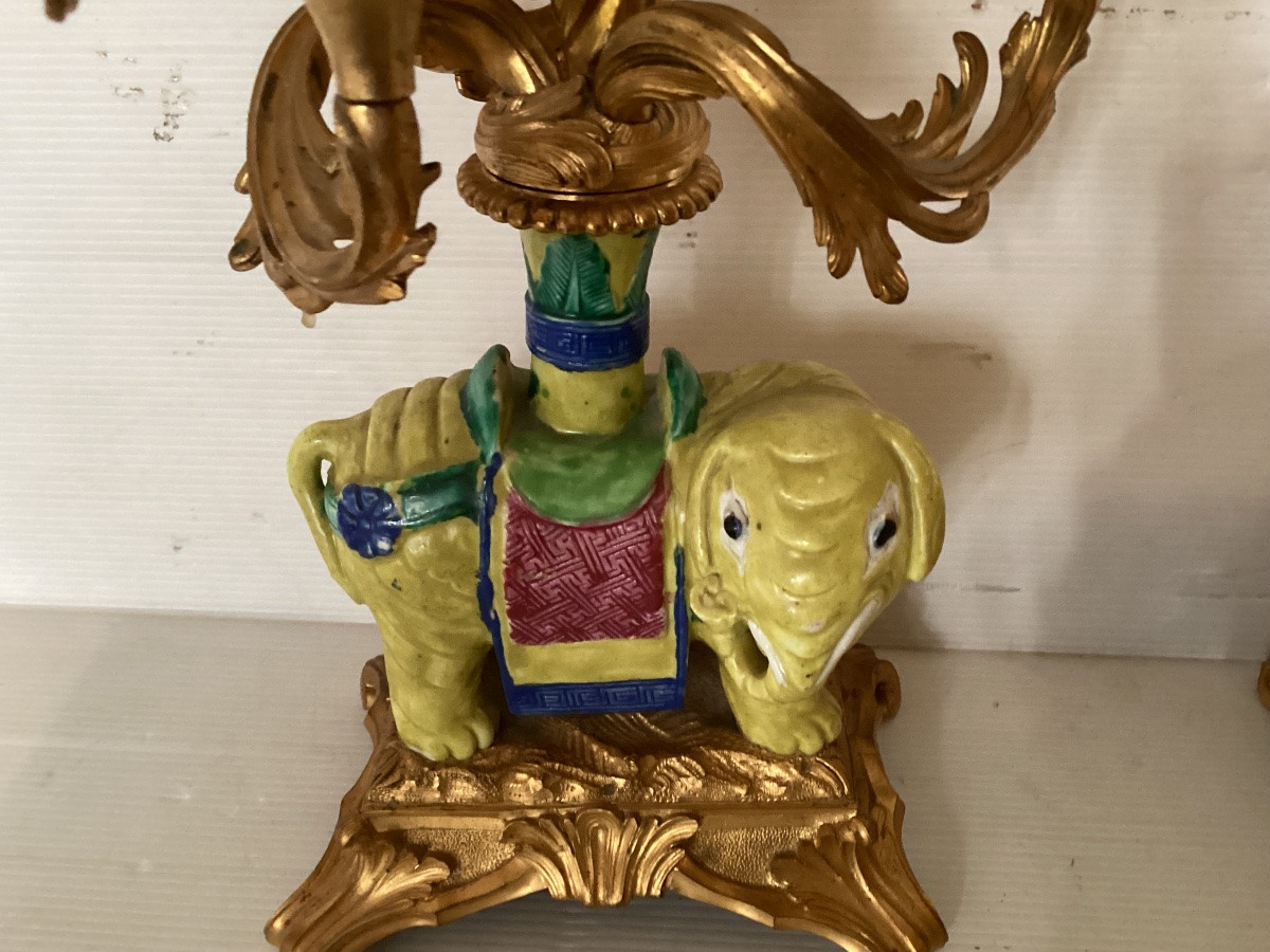 Paire de candélabres 19ème -photo-3