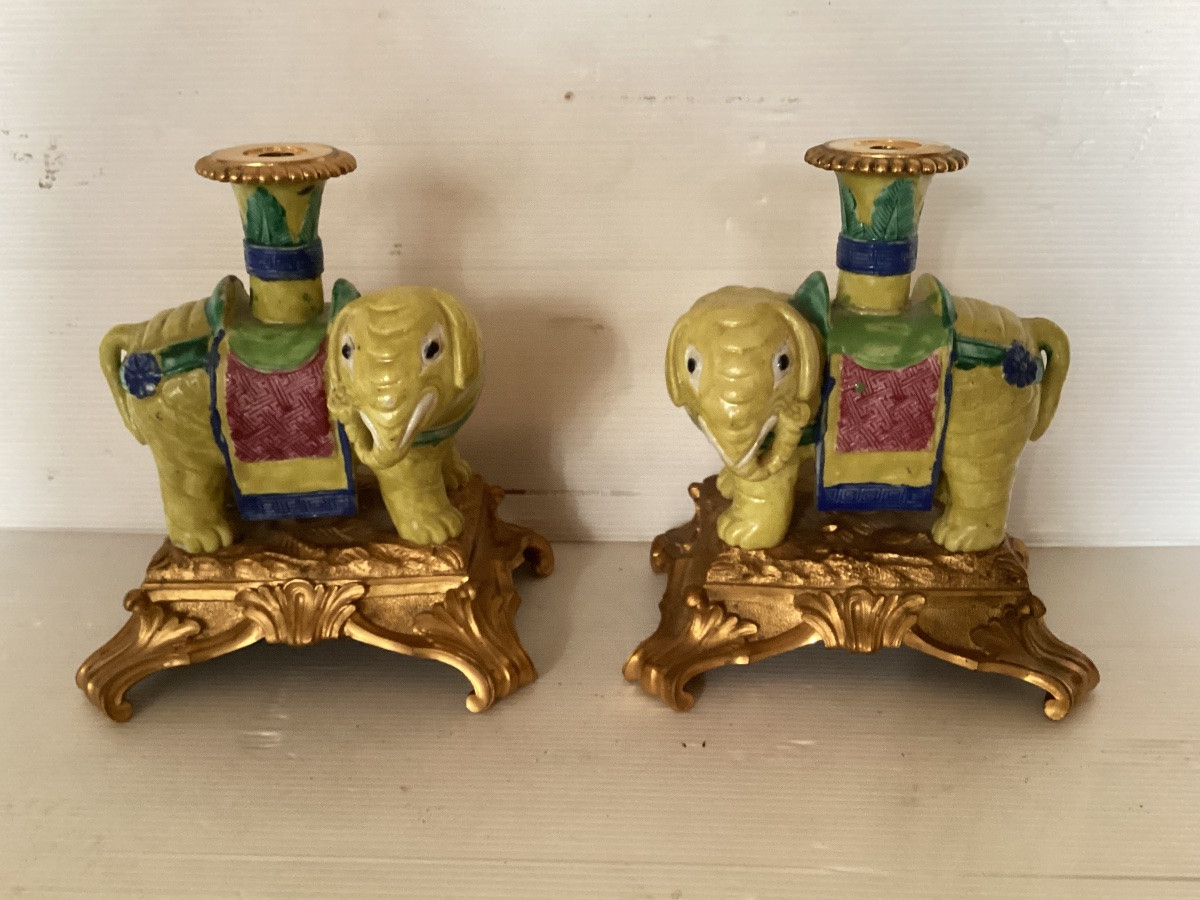 Paire de candélabres 19ème -photo-2