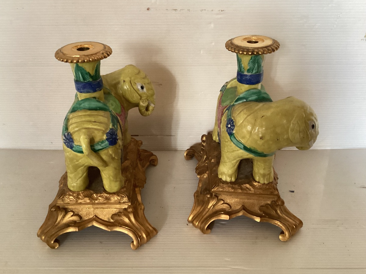 Paire de candélabres 19ème -photo-3