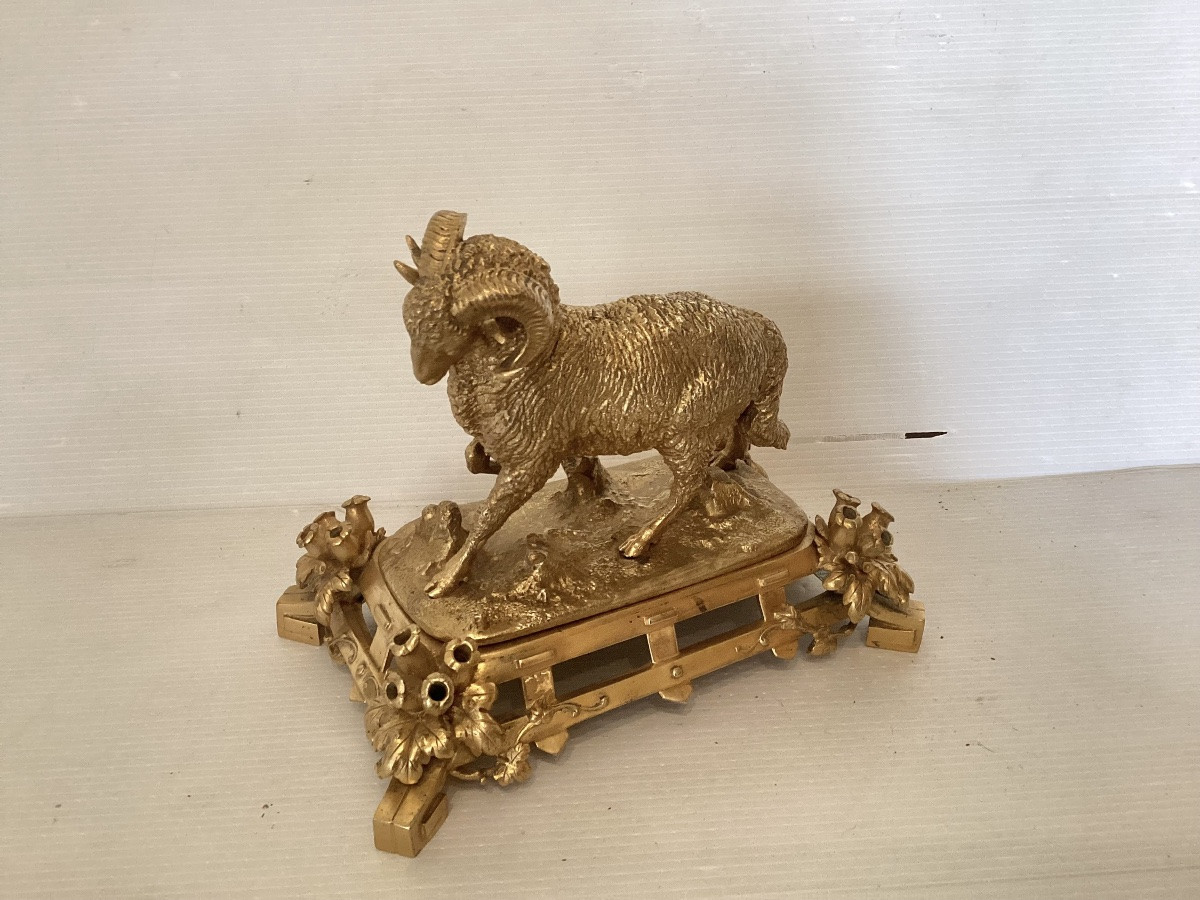 Statue en bronze « bouquetin »-photo-2