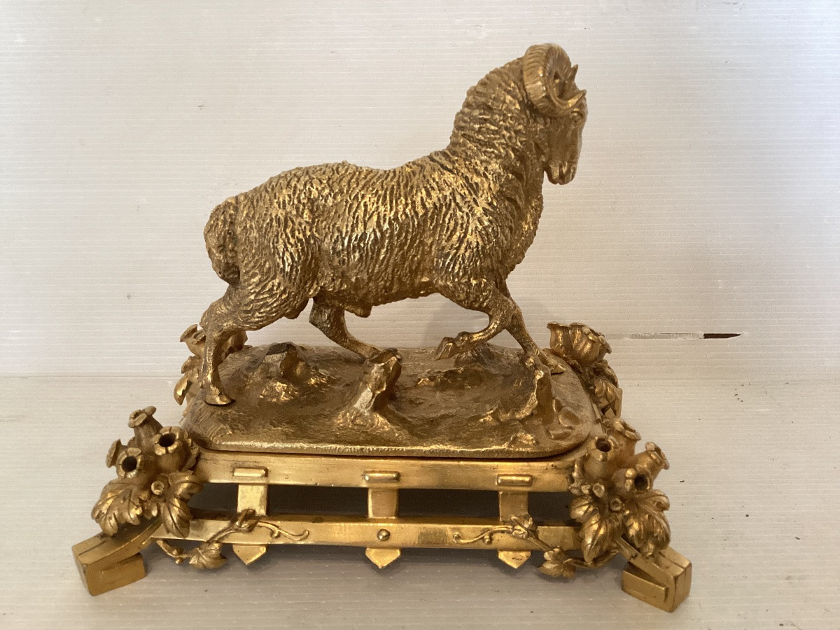 Statue en bronze « bouquetin »-photo-1