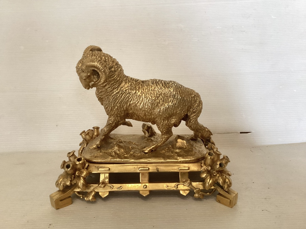 Statue en bronze « bouquetin »