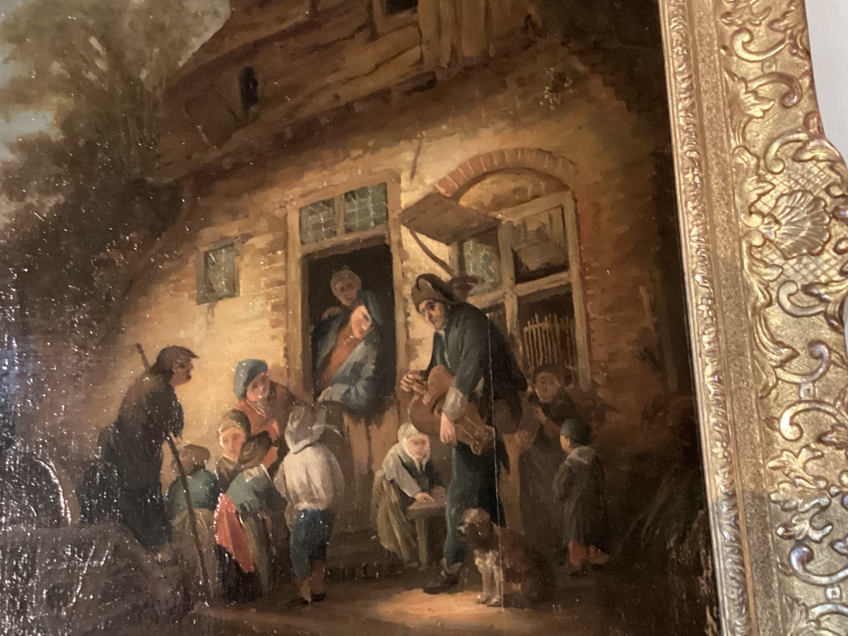 Adrien Van Ostade 1610-1685 Signed Painting -photo-2