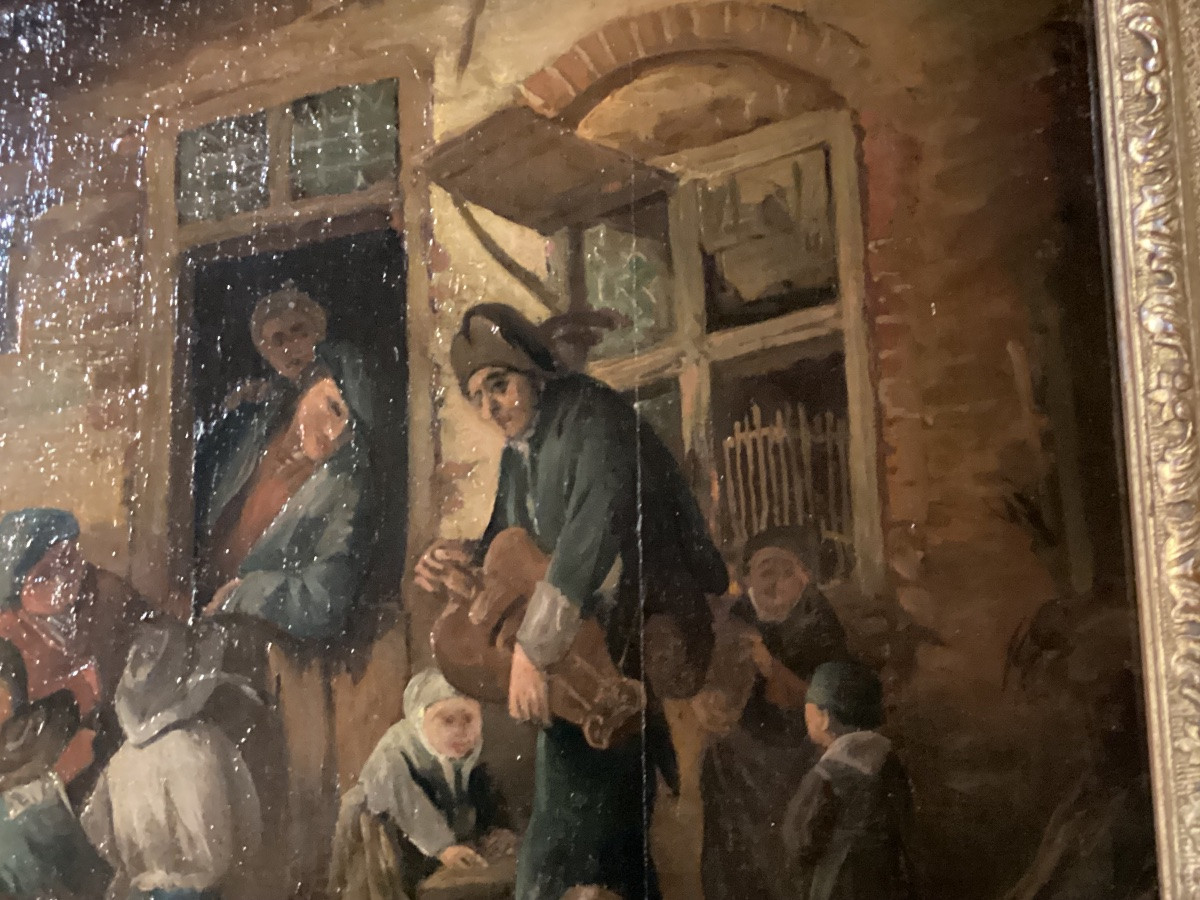 Adrien Van Ostade 1610-1685 Signed Painting -photo-3