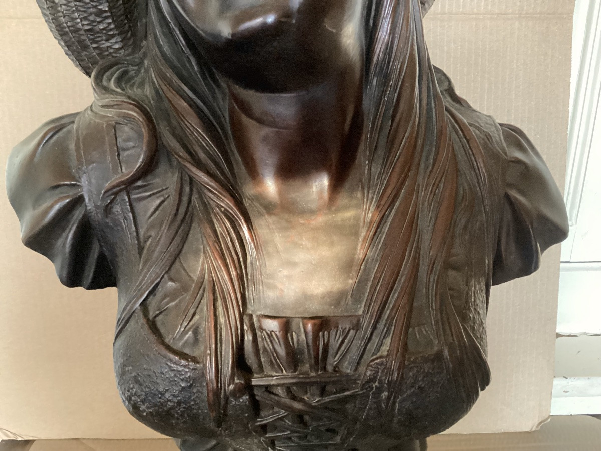 Bust Of A Young Girl With A Hat -photo-2