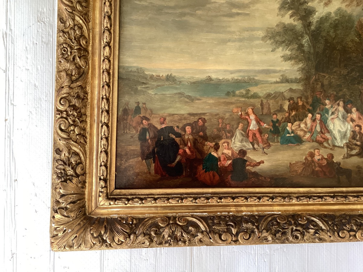 Watteau peinture sur panneau -photo-2