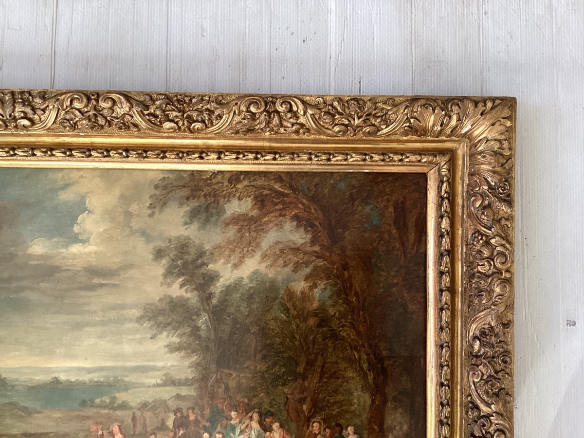 Watteau peinture sur panneau -photo-4