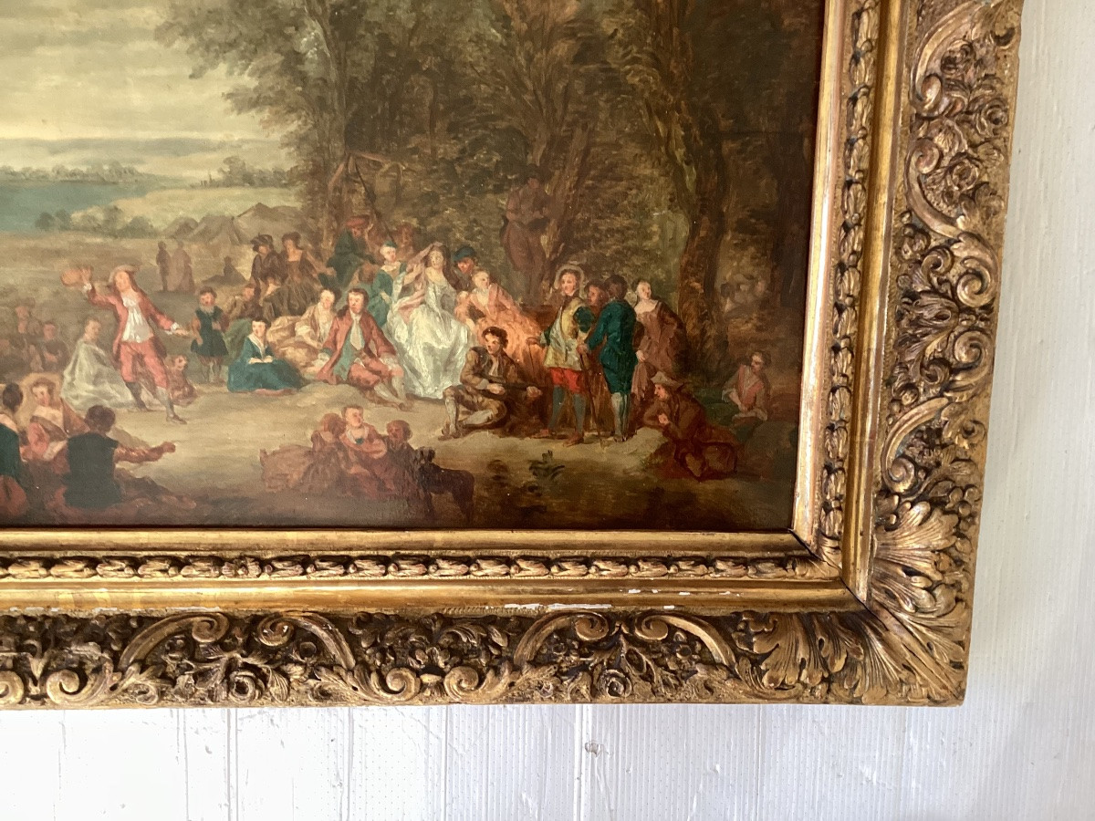 Watteau peinture sur panneau -photo-1