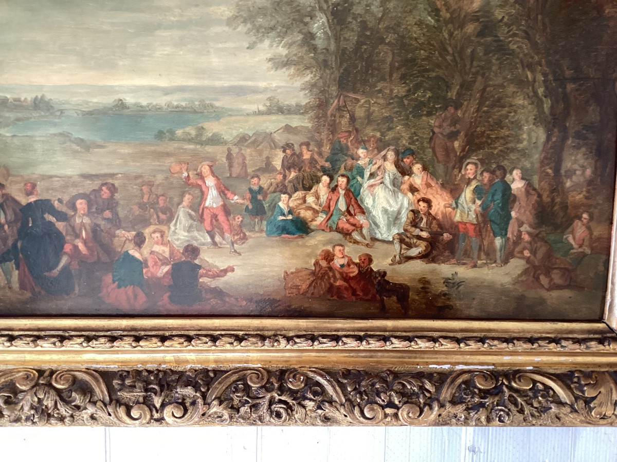 Watteau peinture sur panneau -photo-2
