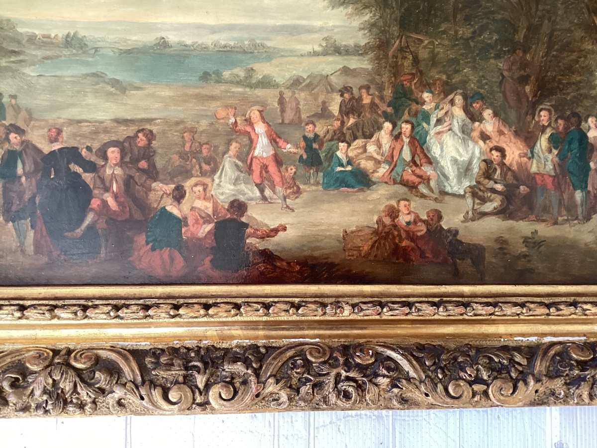 Watteau peinture sur panneau -photo-5