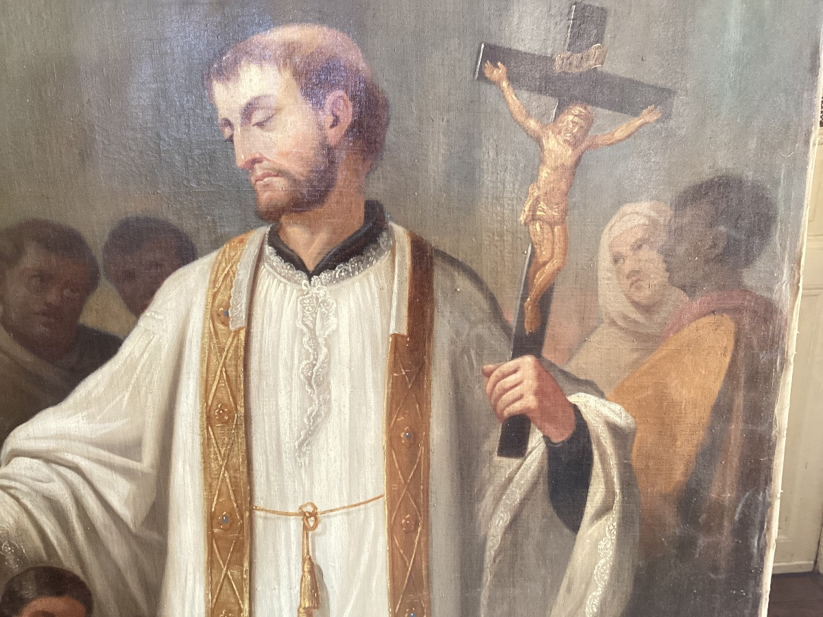 Important Religious Oil On Canvas-photo-1