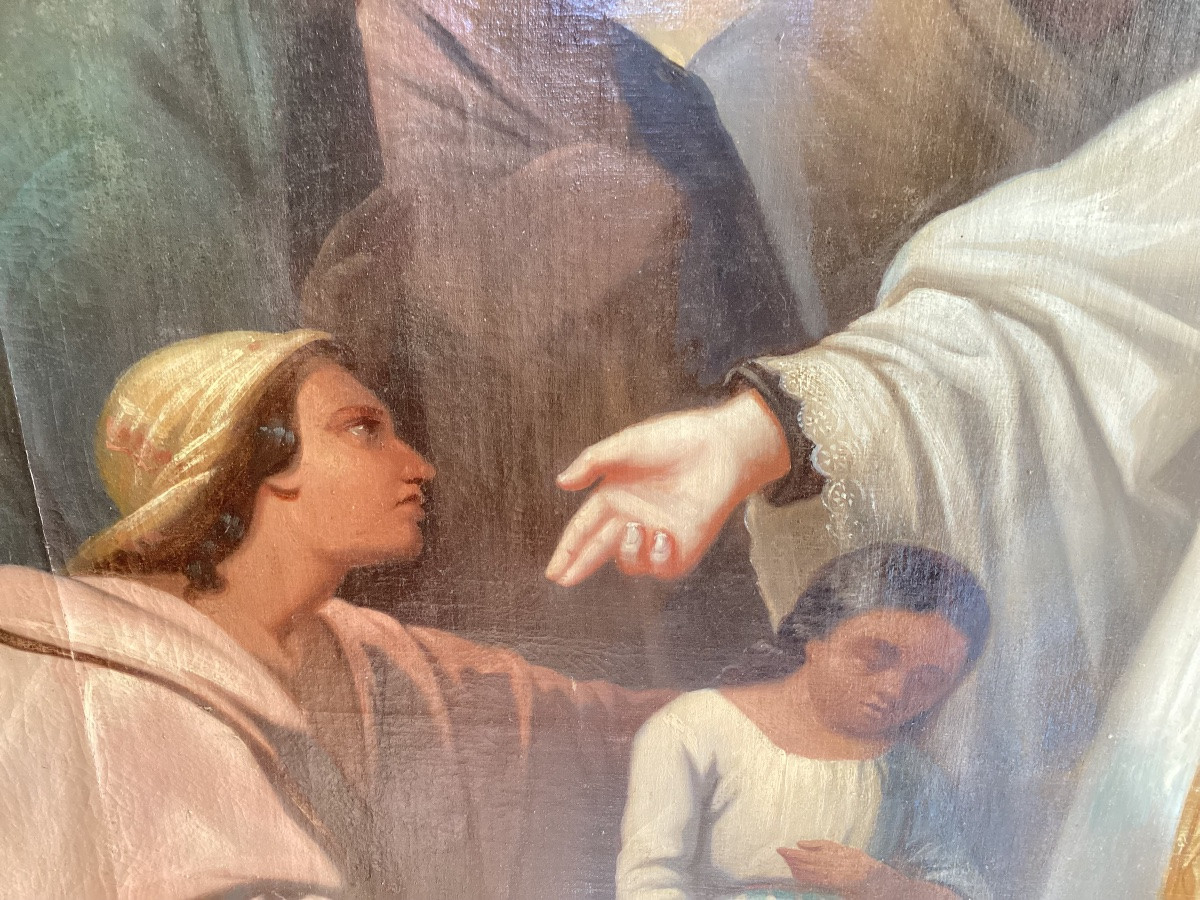 Important Religious Oil On Canvas-photo-4