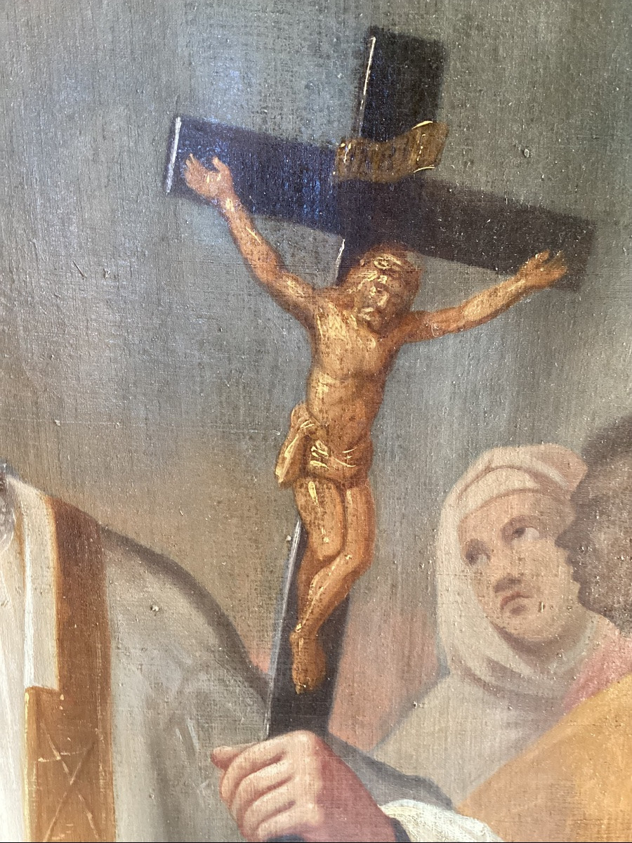 Important Religious Oil On Canvas-photo-7