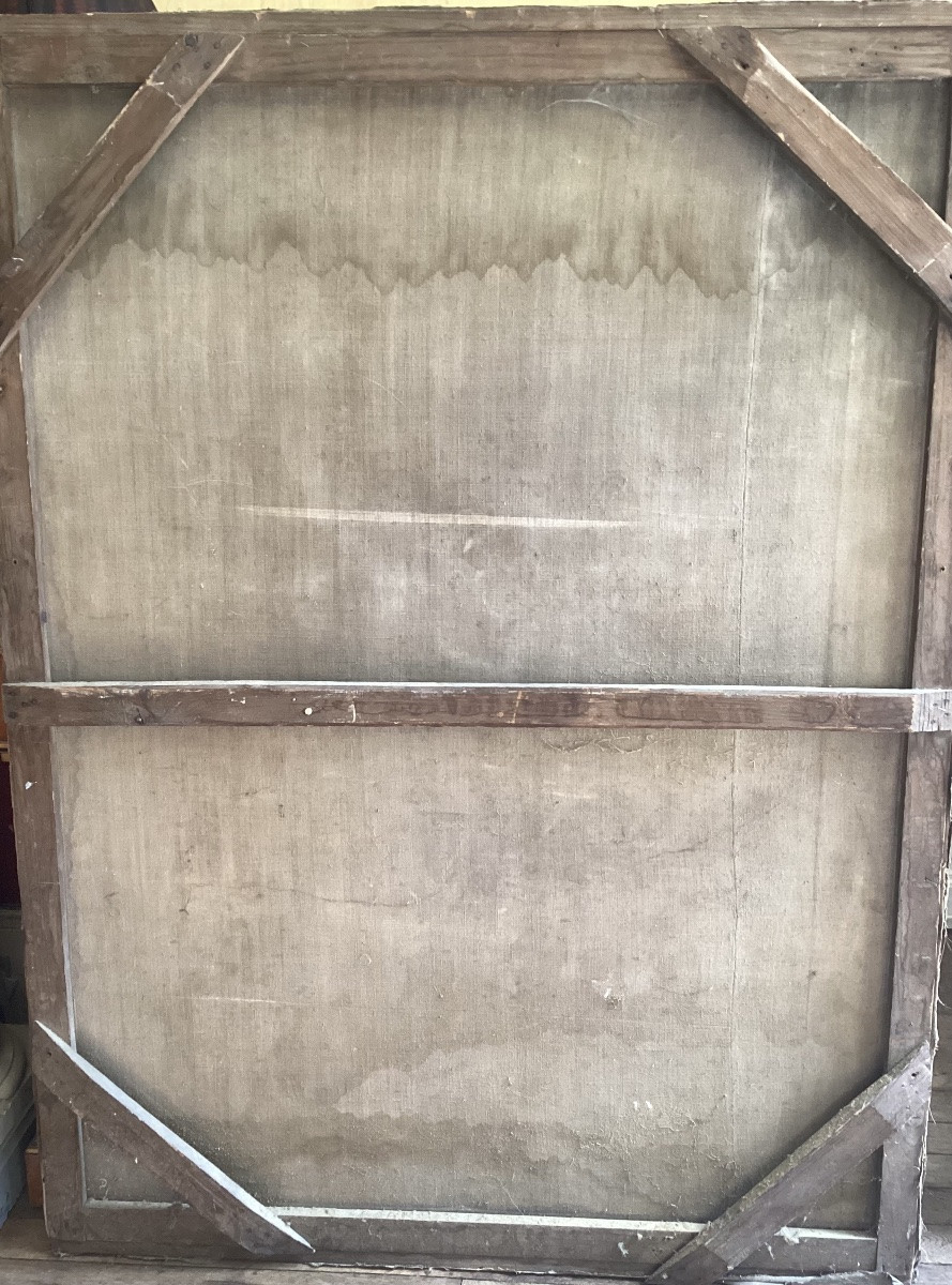 Important Religious Oil On Canvas-photo-8