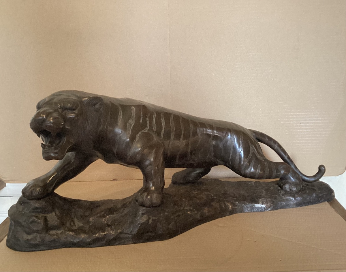Tigre en bronze japonais -photo-2
