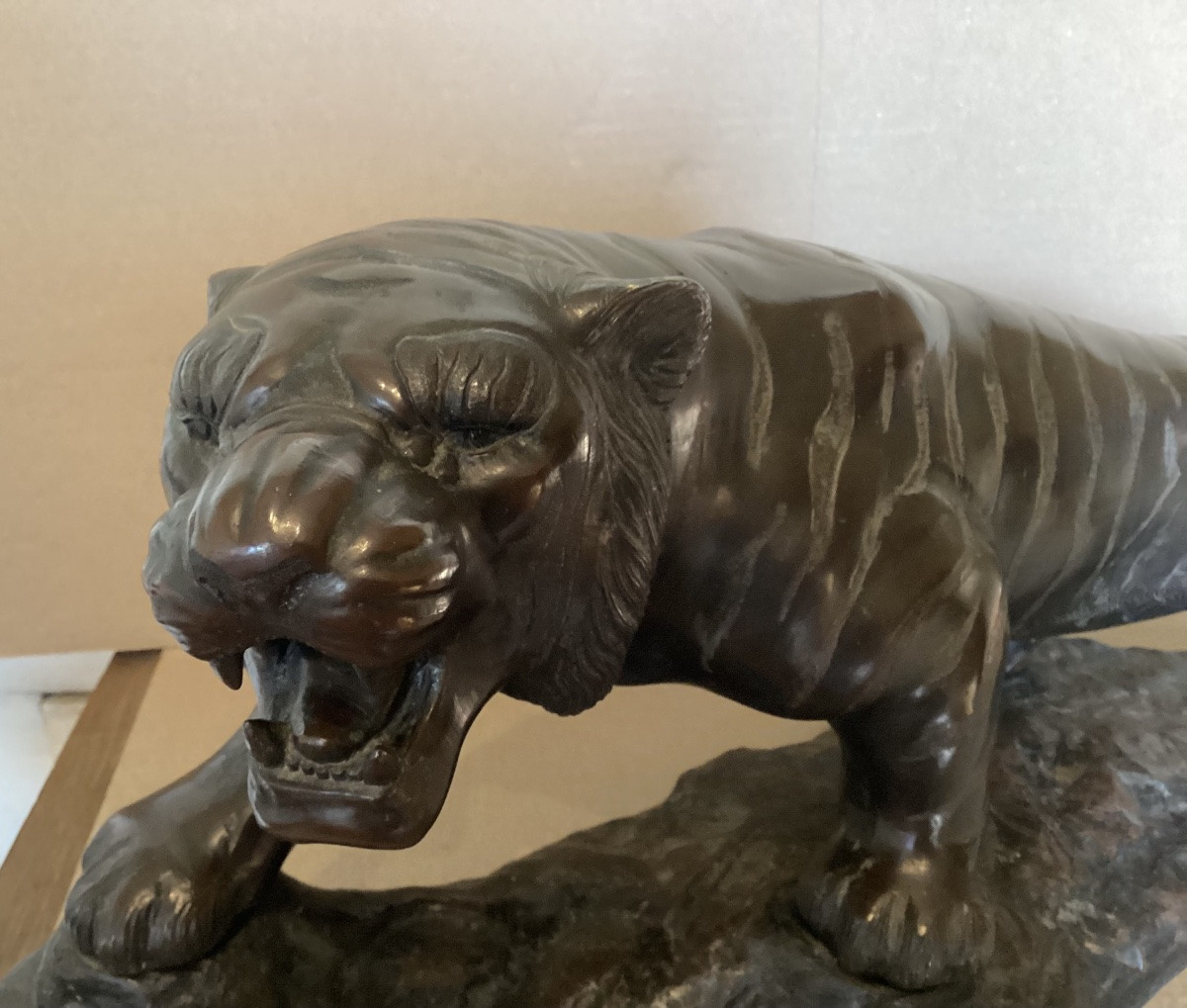 Tigre en bronze japonais -photo-3