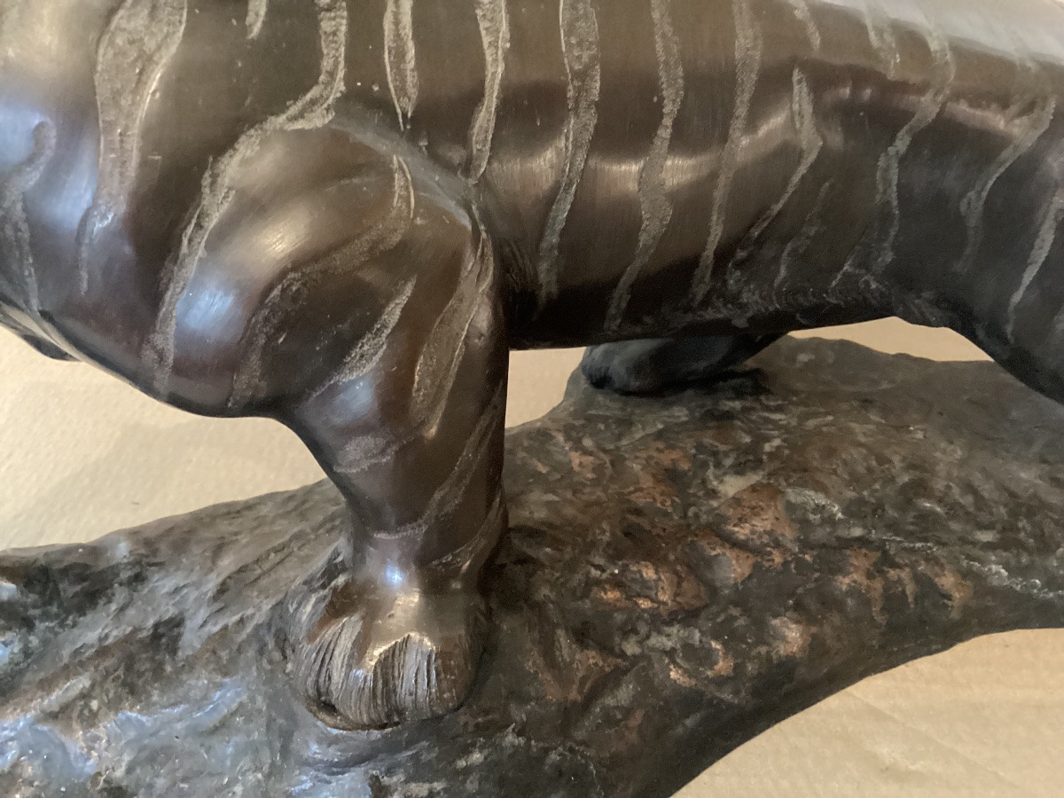 Tigre en bronze japonais -photo-1