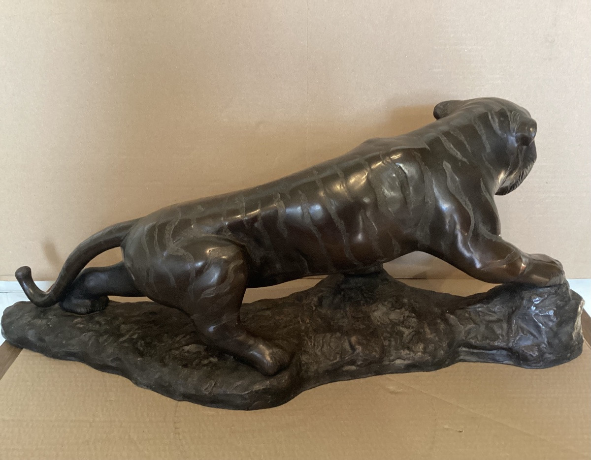 Tigre en bronze japonais -photo-3