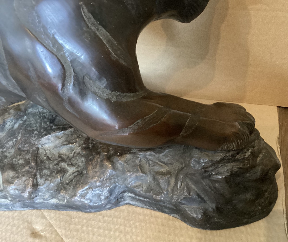 Tigre en bronze japonais -photo-4